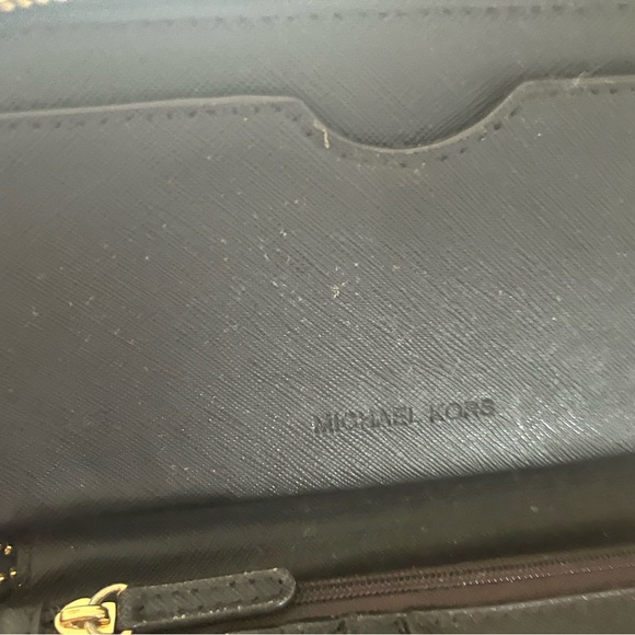 Brown Micheal Kors Wristlet Wallet with Gold Accents - Picture 8 of 10